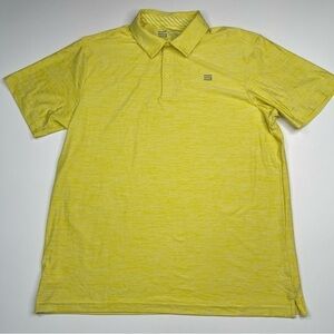 Three sixty six Polo Shirt Yellow Golf Preppy Summer Casual Vacation Resort XL